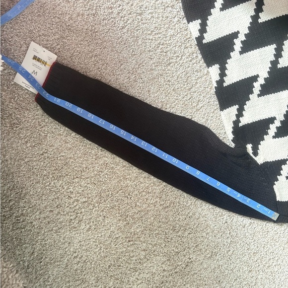 Vintage Emma James Black and White Zigzag Sweater large houndstooth NWT MEDIUM - Picture 9 of 9